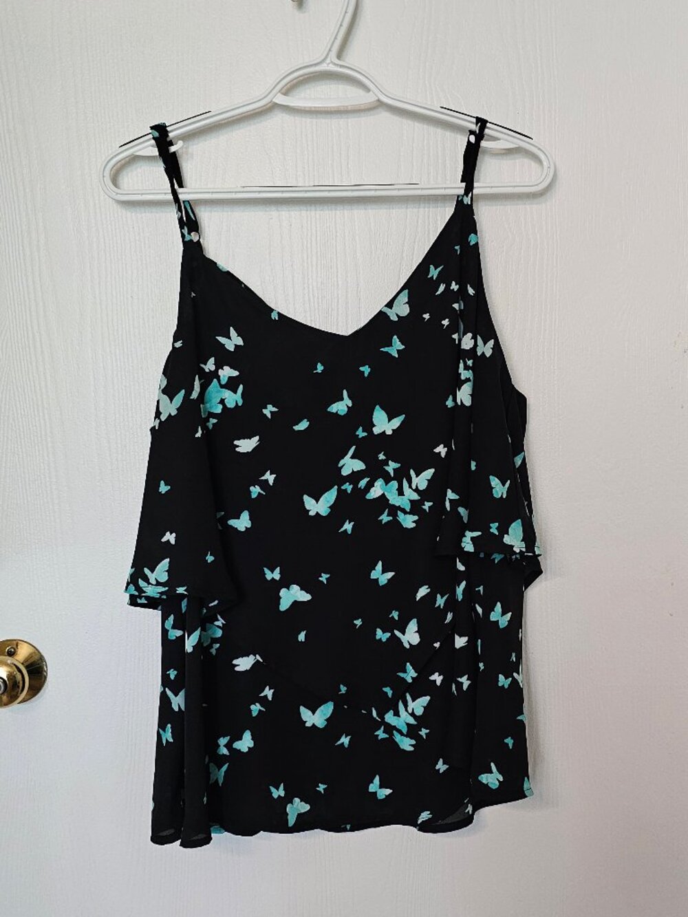 Torrid butterfly layered Georgette tiered cami sleeveless top